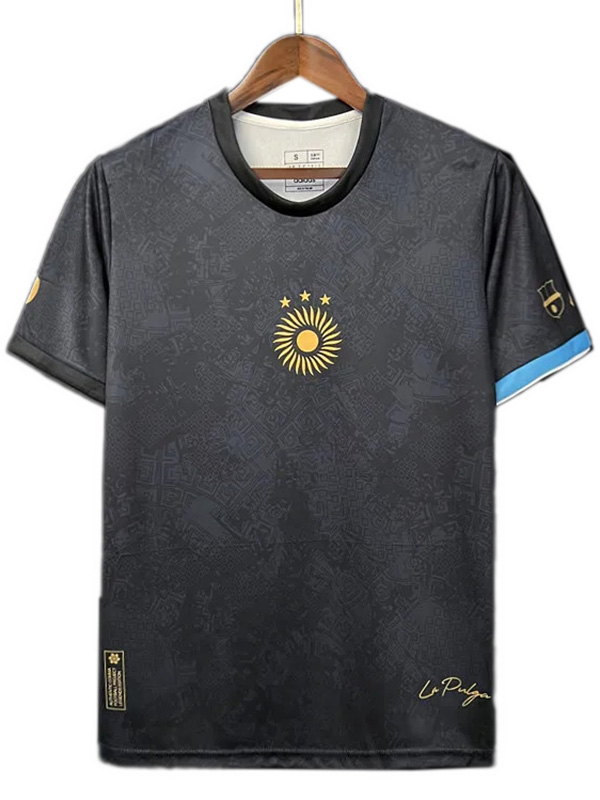 Argentina maillot édition spéciale uniforme de football noir kit de football de sport pour hommes chemise haute 2023-2024